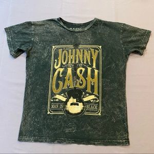Johnny Cash Acid Wash Graphic Band Tee